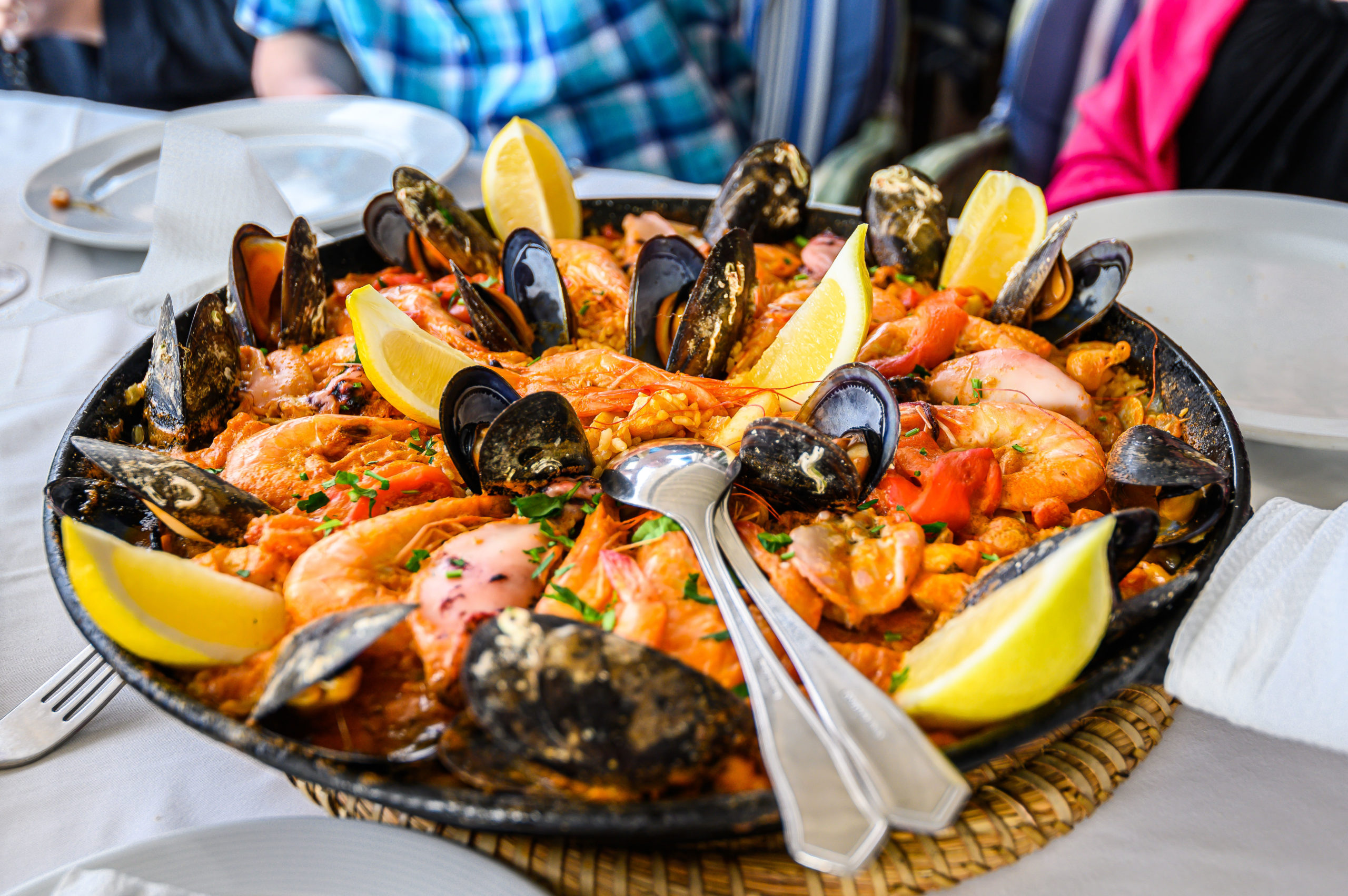 Paella spansk mat drikke restaurant Spania